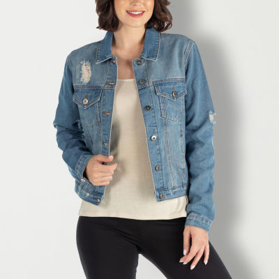 24seven Comfort Apparel Cropped Heavyweight Womens Jacket