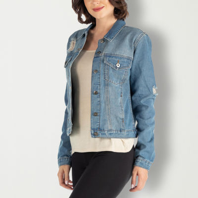 24seven Comfort Apparel Cropped Heavyweight Womens Jacket