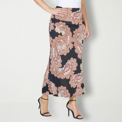 24seven Comfort Apparel Midi Womens Mid Rise Maxi Skirt - JCPenney