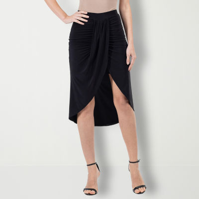 24seven Comfort Apparel Womens Mid Rise Pencil Skirt