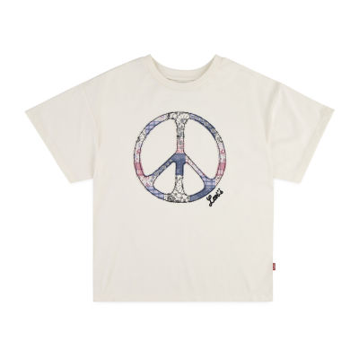 Levi's Big Girls Round Neck Short Sleeve Graphic T-Shirt