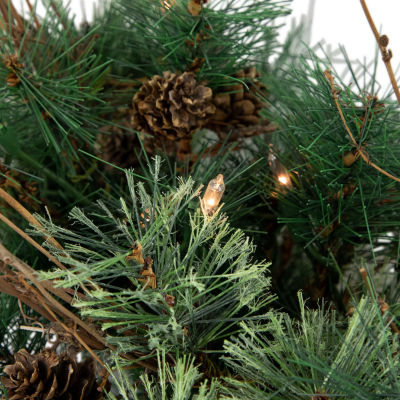 Northlight Country Mixed Pine With Clear Lights 2 Foot Pre-Lit Pine Christmas Tree