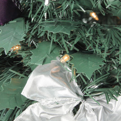 Northlight Purple And Silver With Clear Lights 6 Foot Pre-Lit Christmas Tree