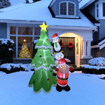 Northlight Santa Snowman And Penguin Outdoor Christmas Holiday Yard Art