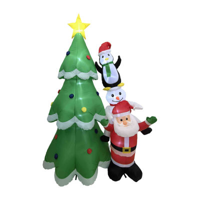 Northlight Santa Snowman And Penguin Outdoor Christmas Holiday Yard Art