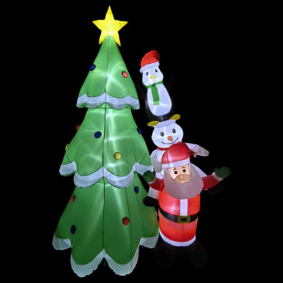 Northlight Santa Snowman And Penguin Outdoor Christmas Holiday Yard Art