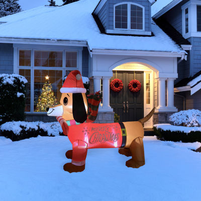 Northlight Dachshund Christmas Outdoor Inflatable