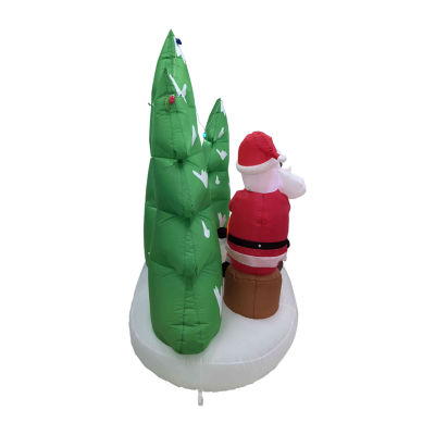 Northlight Santa And Reindeer Christmas Outdoor Inflatable