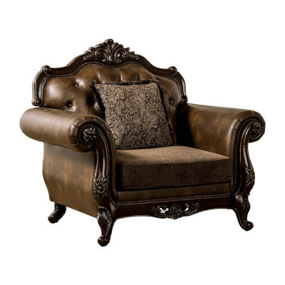 Somina Tufted Nailhead Trim Wingback Chair