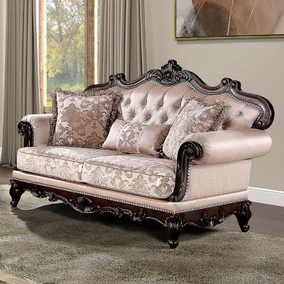 Noel Roll-Arm Upholstered Loveseat