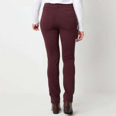 Liz Claiborne Sara Womens Mid Rise Slim Pant