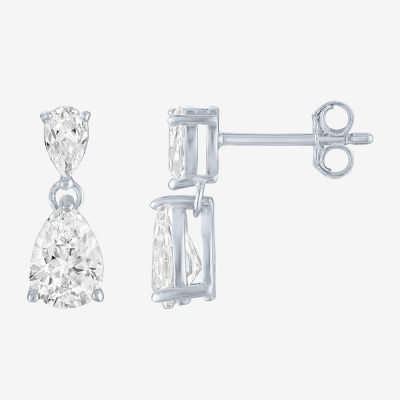 Yes, Please! Womens Lab Created White Sapphire Sterling Silver Pear 2-pc. Jewelry Set