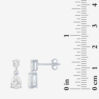 Yes, Please! Womens Lab Created White Sapphire Sterling Silver Pear 2-pc. Jewelry Set