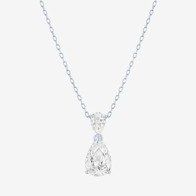 Yes, Please! Womens Lab Created White Sapphire Sterling Silver Pear 2-pc. Jewelry Set