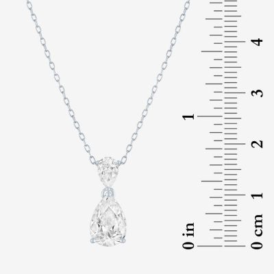 Yes, Please! Womens Lab Created White Sapphire Sterling Silver Pear 2-pc. Jewelry Set