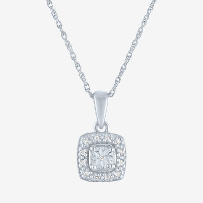 Yes, Please! Natural White Diamond Sterling Silver Cushion 2-pc. Jewelry Set