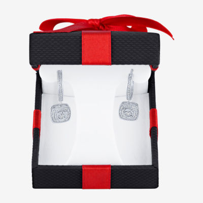 Yes, Please! Womens 1/10 CT. T.W. Natural Diamond Sterling Silver 25mm Hoop Earrings