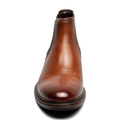 Florsheim Mens Forge Gore Flat Heel Chelsea Boots, Color: Cognac