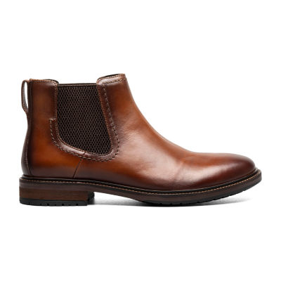 Florsheim Mens Forge Gore Flat Heel Chelsea Boots, Color: Cognac