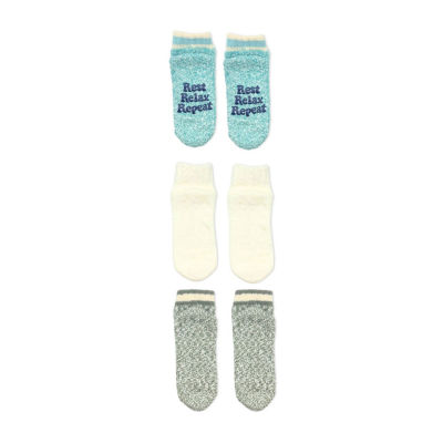 Cozy Low Cut Womens Multi-Pack 3 Pair Slipper Socks