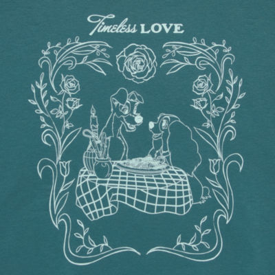 Skinnydip London Womens Juniors Crew Neck Long Sleeve Lady and the Tramp Sweatshirt