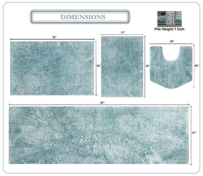 Home Weavers Inc Element 4-pc. Bath Rug Set