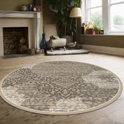 Radici Pisa Modern Geometric Contemporary Indoor Round Area Rug