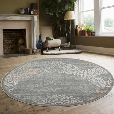 Radici Pisa Modern Geometric Contemporary Indoor Round Area Rug