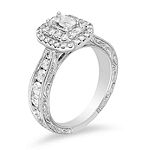 LIMITED QUANTITIES! Womens 1 1/2 CT. T.W. Genuine White Diamond 14K White Gold Engagement Ring