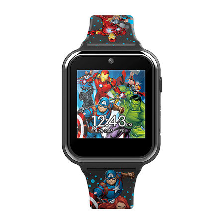 Marvel Kids' Avengers  Boys Black Smart Watch Avg4597jc