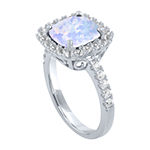 Lab-Created Opal Sterling Silver Ring