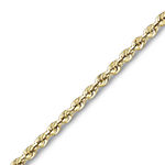 14K Yellow Gold 2.5mm 24" Hollow Glitter Rope Chain