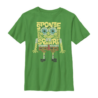 Little & Big Kid Boys Crew Neck Short Sleeve Regular Fit Spongebob Graphic T-Shirt