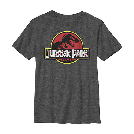 Little & Big Boys Crew Neck Short Sleeve Jurassic World Graphic T-Shirt, X-small, Black