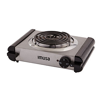 IMUSA Single Burner 6 in. Black Hot Plate with Temperature Control
