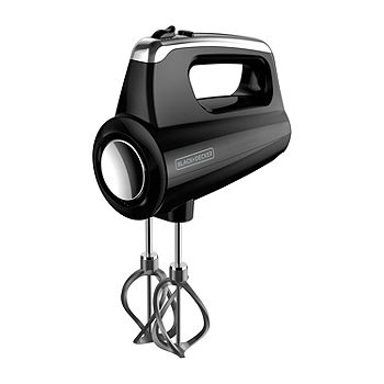 Black+Decker MX600W Helix Performance Premium Hand Speed Mixer, White, 5  Attachments + Case