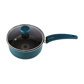 Gotham Steel Aqua Blue 3-qt. Nonstick Sauce Pan with Tempered Glass Lid,  Color: Ocean Blue - JCPenney