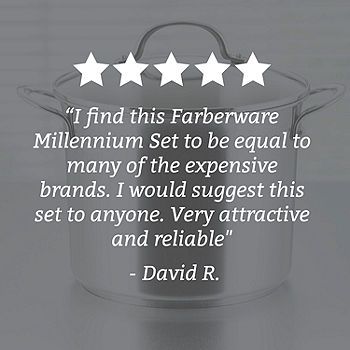 Farberware Millennium Stainless Steel Cookware Pots and Pans Set, 10 Piece