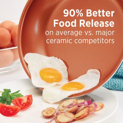 Farberware Glide Copper Ceramic 10-pc. Nonstick Cookware Set
