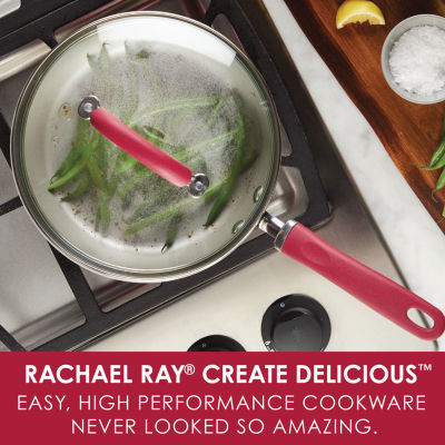 Rachael Ray Create Delicious 9.5" Non-Stick Deep Skillet with Lid