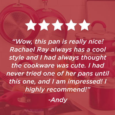 Rachael Ray Create Delicious 9.5" Non-Stick Deep Skillet with Lid