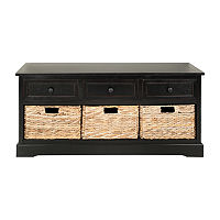 Damien Storage Bench, One Size, Black