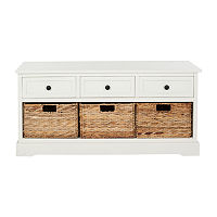 Damien Storage Bench, One Size, White