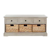 Damien Storage Bench, One Size, Gray