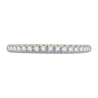 (H-I / I1) Womens 1/4 CT. T.W. Lab Grown White Diamond 10K Gold Wedding Band