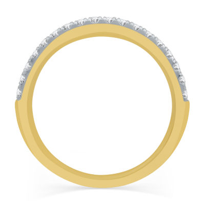 (H-I / I1) Womens 1/4 CT. T.W. Lab Grown White Diamond 10K Gold Wedding Band