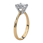 DiamonArt® Womens 2 1/2 CT. T.W. Genuine White Topaz 10K Gold Round Engagement Ring