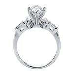DiamonArt® Womens 2 3/4 CT. T.W. White Cubic Zirconia 10K Gold Diamond Engagement Ring