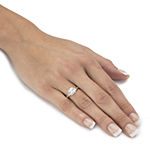 DiamonArt® Womens 2 1/5 CT. T.W. White Cubic Zirconia 10K Gold Square Engagement Ring
