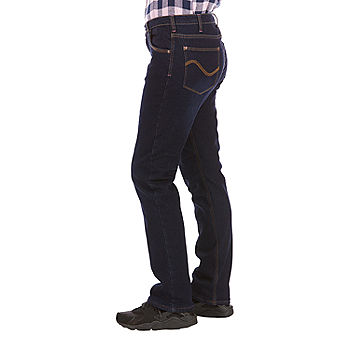 St. John's Bay Relaxed Fit Flannel Lined Jeans Tapered Dark Wash